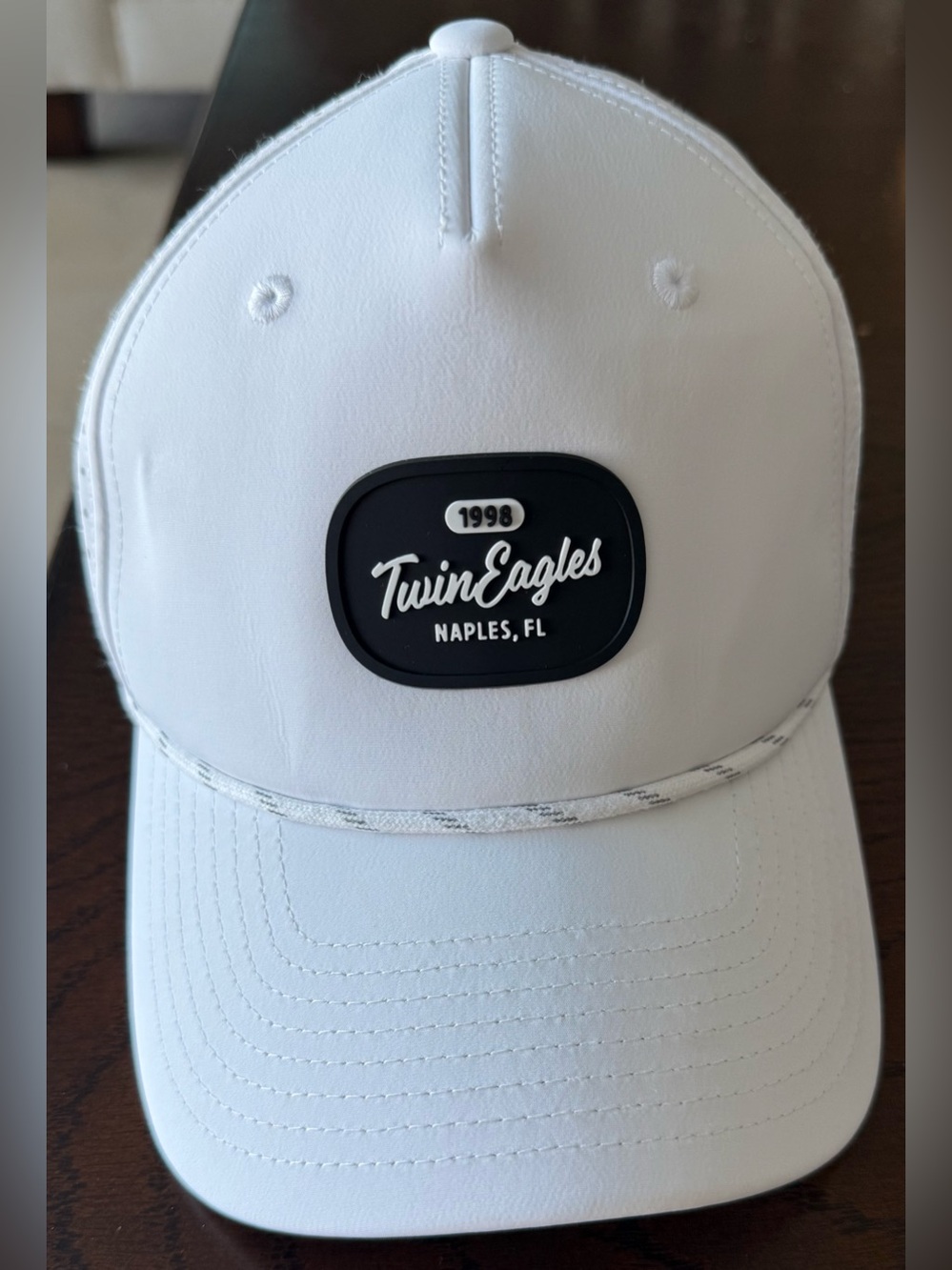 White “TwinEagles GC” golf cap